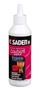 SADER COLLE TISSUS DE DECORATION EN FLACON DE 250 ML