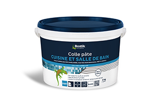 BOSTIK COLLE PATE CUISINE ET SALLE DE BAIN EN SEAU DE 3 KG