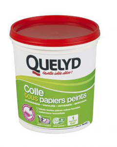 QUELYD COLLE TOUS PAPIERS PEINTS INDICATEUR COLORE EN POT DE 1 KG