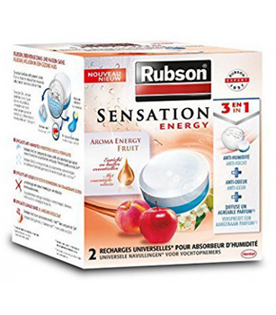 RUBSON RECHARGES SENSATION 3 EN 1 AROMA ENERGY FRUIT EN PAQUET DE 2