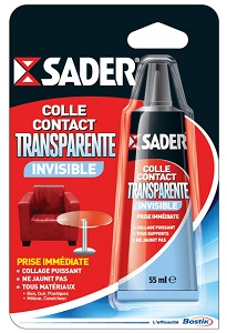 SADER COLLE CONTACT TRANSPARENTE EN TUBE DE 55 ML