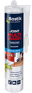 BOSTIK JOINT MULTI USAGES TRANSPARENT EN CARTOUCHE DE 310 ML