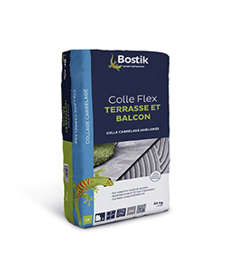 BOSTIK COLLE FLEX TERRASSE ET BALCON GRIS EN SAC DE 25 KG