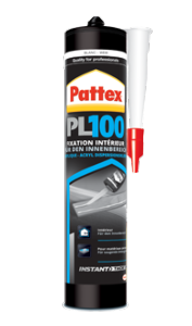 PATTEX PL100 HIGH TACK BLANC EN CARTOUCHE DE 380 GR