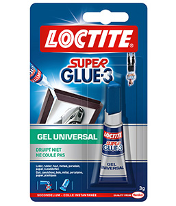 LOCTITE SUPERGLUE 3 GEL UNIVERSAL EN TUBE DE 3 GR - par 24