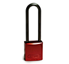 BRADY CADENAS ROUGE EN ALUMINIUM AVEC ANSE 75 MM EN PAQUET DE 6