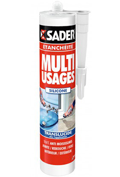 SADER MASTIC MULTI USAGES TRANSPARENT EN CARTOUCHE DE 310 ML