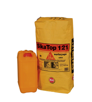 SIKATOP 121 SURFACAGE GRIS EN KIT DE 10,7 KG