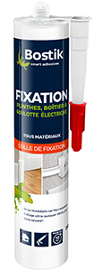 BOSTIK FIXATION PLINTHES, BOITIERS, GOULOTTES EN CARTOUCHE DE 310 ML