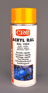CRC ACRYL RAL 1004 JAUNE OR EN AEROSOL DE 520ML / 400 ML