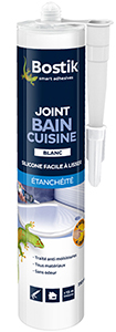 BOSTIK JOINT BAIN CUISINE FACILE A LISSER BLANC EN CARTOUCHE 310 ML