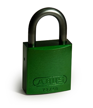 BRADY CADENAS VERT EN ALUMINIUM AVEC ANSE 25 MM EN PAQUET DE 6