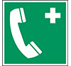 PANNEAU ISO - TELEPHONE D'URGENCE 253 x 253 MM