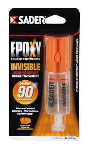 SADER EPOXY INVISIBLE EN SERINGUE DE 25 ML