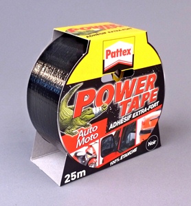 PATTEX POWER TAPE NOIR LARGEUR 50 MM EN ROULEAU DE 25 M