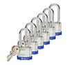 BRADY CADENAS BLEU ACIER LAMINE AVEC ANSE 51 MM EN PAQUET DE 6