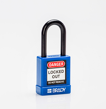 BRADY CADENAS BLEU REVETEMENT NYLON ANSE 38 MM EN PAQUET DE 6