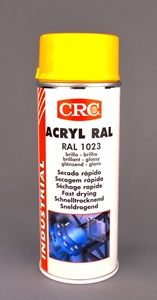 CRC ACRYL RAL 1023 JAUNE TRAFIC EN AEROSOL DE 520 ML / 400 ML