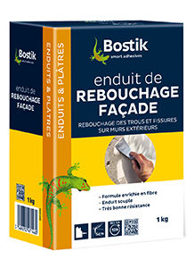 BOSTIK ENDUIT DE REBOUCHAGE FACADE POUDRE EN CARTON DE 1 KG