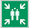 PANNEAU POINT DE RASSEMBLEMENT POUR EVACUATION 600 x 600 MM