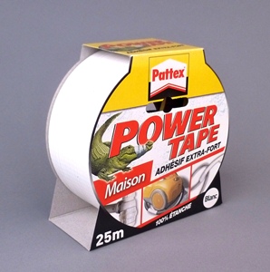 PATTEX POWER TAPE BLANC LARGEUR 50 MM EN ROULEAU DE 25 M