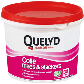 QUELYD COLLE FRISES ET STICKERS EN POT DE 500 GR