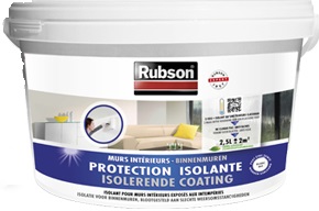 RUBSON MURS INTERIEURS PROTECTION ISOLANTE BLANC EN SEAU DE 2,5 L