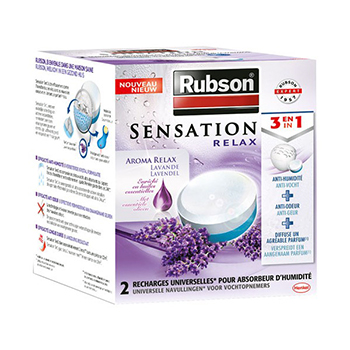 RUBSON RECHARGES SENSATION 3 EN 1 AROMA RELAX LAVANDE EN PAQUET DE 2