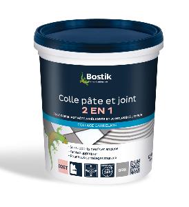 BOSTIK COLLE PATE ET JOINT 2 EN 1 GRIS EN SEAU DE 5 KG