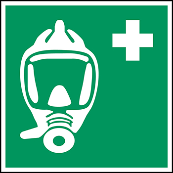 PANNEAU APPAREIL RESPIRATOIRE POUR L'EVACUATION D'URGENCE 200 x 200 M