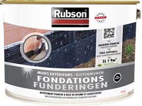 RUBSON MURS EXTERIEURS FONDATIONS NOIR EN BIDON DE 5 L