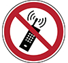 PANNEAU ISO - INTERDICTION D'ACTIVER TELEPHONE MOBILE DIAMETRE 315 MM