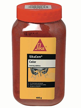 SIKACEM COLOR ROUGE EN FLACON DE 800 GR