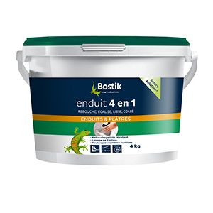 BOSTIK ENDUIT 4 EN 1 PATE EN SEAU DE 4 KG