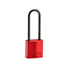 BRADY CADENAS ROUGE COMPACT ALUMINIUM ANSE 75 MM EN PAQUET DE 6