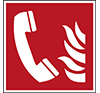 PANNEAU ISO - TELEPHONE A UTILISER EN CAS D'INCENDIE 253 x 253 MM