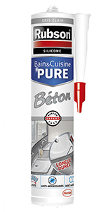 RUBSON MASTIC BAIN & CUISINE PURE BETON EN CARTOUCHE DE 280 ML