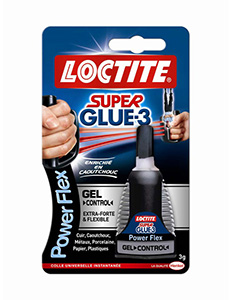 LOCTITE SUPERGLUE 3 POWER FLEX EN TUBE DE 3 GR