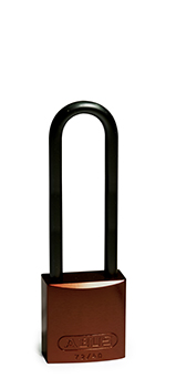 BRADY CADENAS MARRON EN ALUMINIUM AVEC ANSE 75 MM EN PAQUET DE 6