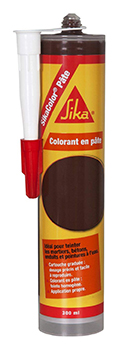 SIKACOLOR PATE MARRON EN CARTOUCHE DE 300 ML