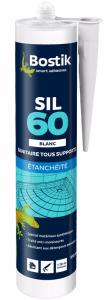 BOSTIK SIL 60 SANITAIRE BLANC EN CARTOUCHE DE 310 ML