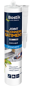 BOSTIK JOINT MACONNERIE BATIMENT GRIS EN CARTOUCHE DE 310 ML