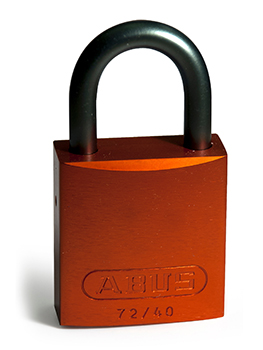 BRADY CADENAS ORANGE EN ALUMINIUM AVEC ANSE 25 MM EN PAQUET DE 6