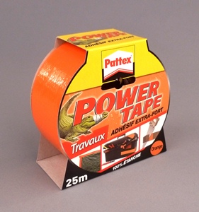 PATTEX POWER TAPE ORANGE LARGEUR 50 MM EN ROULEAU DE 25 M