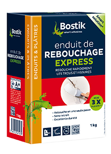 BOSTIK ENDUIT DE REBOUCHAGE EXPRESS POUDRE EN CARTON DE 1 KG